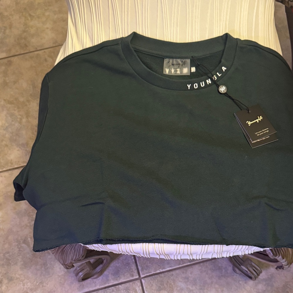 YoungLA Forest Green Crewneck